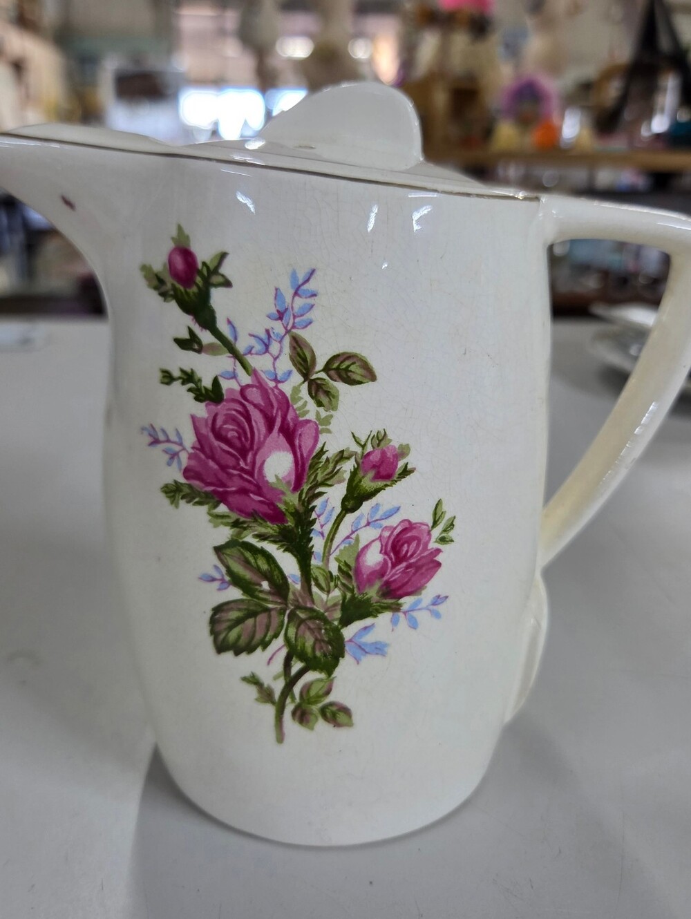 Moss Rose Ceramic Electric Teapot Kettle Japan 120V 350W